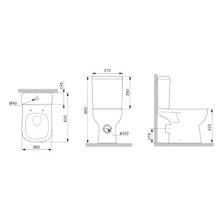Унитаз напольный AM.PM Sunny 2.0 C85C8601SC безободковый с сиденьем микролифт белый